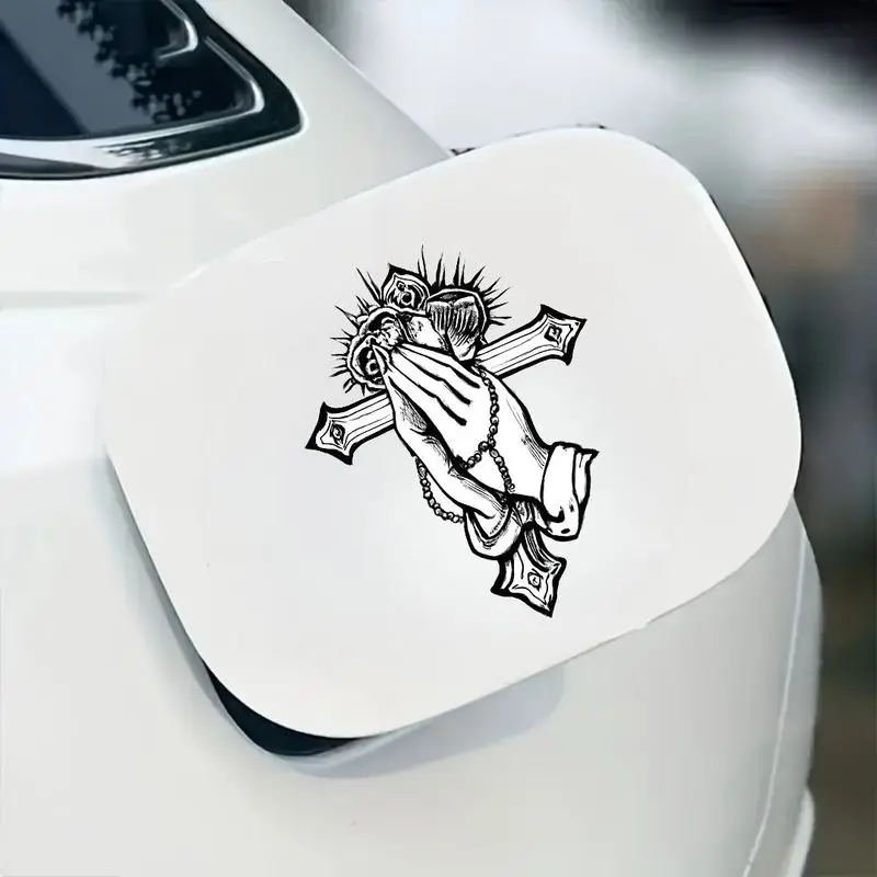 1 шт. наклейка — черно-белая автомобильная наклейка с изысканным крестом, молищающимися руками, четками, короной шипов и розами — самоклеящаяся
1 шт. наклейка — черно-белая автомобильная наклейка с изысканным крестом, молищающимися руками, четками, короной шипов и розами — самоклеящаяся