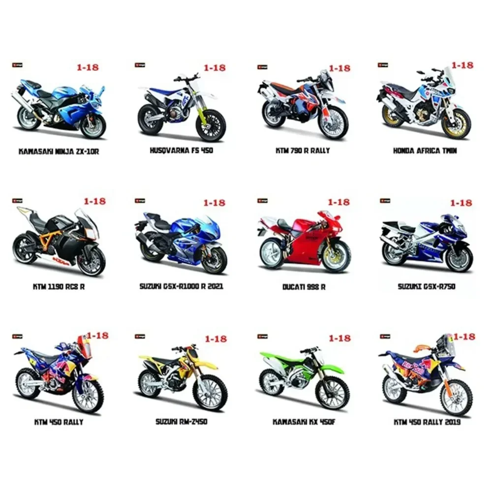 Bburago 1:18 Suzuki YAMAHA KTM 450 Rally 2019 Ducati Honda Kawasaki Bmw Motorcycle Static Alloy Model Collection Toy Kids' Gift
Bburago 1:18 Suzuki YAMAHA KTM 450 Rally 2019 Ducati Honda Kawasaki Bmw Motorcycle Static Alloy Model Collection Toy Kids' Gift