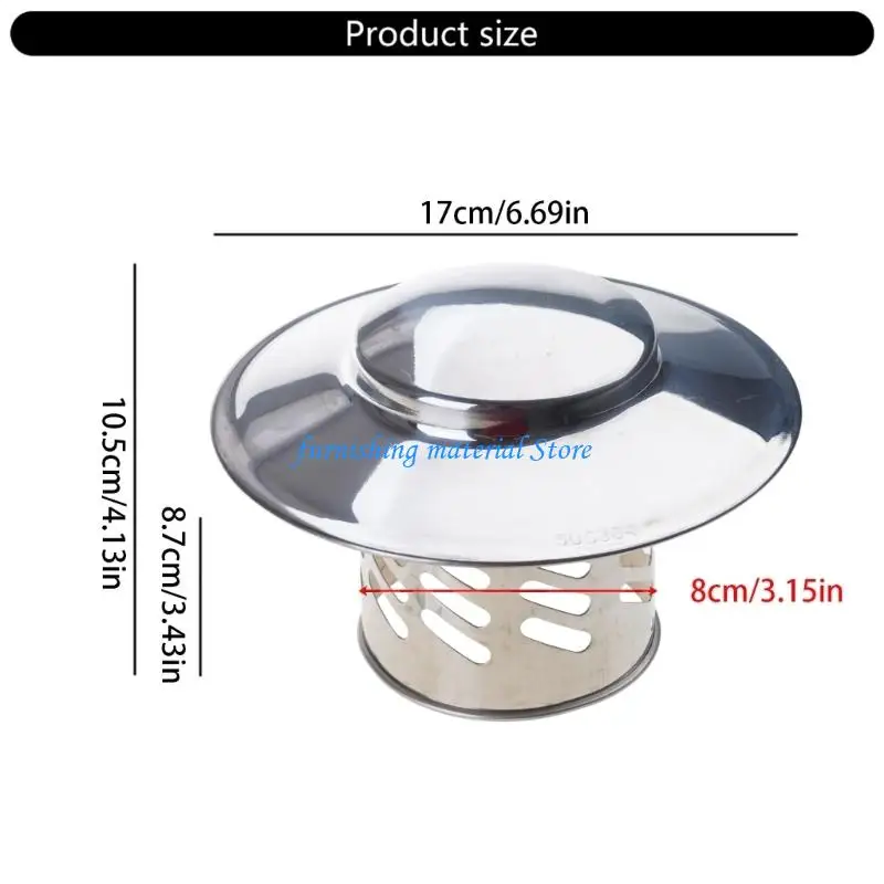 Y5GD Portable Sturdy Stainless Steel Chimney Rain Hat Covers Home Accessory for Long Time Use Protective in Rainy Area
Y5GD Portable Sturdy Stainless Steel Chimney Rain Hat Covers Home Accessory for Long Time Use Protective in Rainy Area