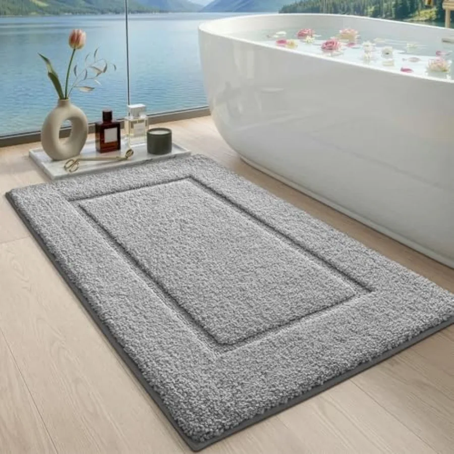Bathroom Rugs 43x24, Washable Non Slip Bath Mat for Shower Floor, Absorbent Quick Dry Bathmat with Rubber Backing, Ultra Soft P
Bathroom Rugs 43x24, Washable Non Slip Bath Mat for Shower Floor, Absorbent Quick Dry Bathmat with Rubber Backing, Ultra Soft P