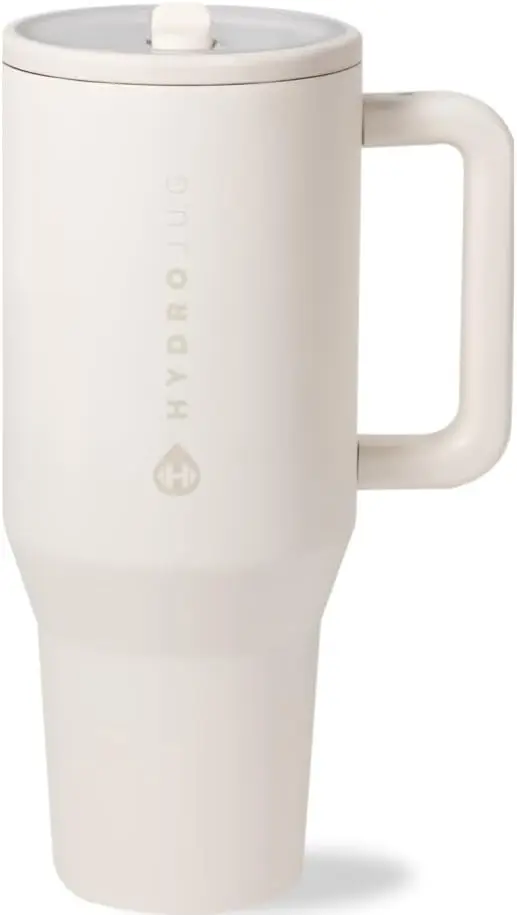 32 oz Water Bottle with Handle & Flip Straw, Leak Resistant Tumbler, Reusable Insulated Stainless Steel, Fits Cup Holder - Cream
32 oz Water Bottle with Handle & Flip Straw, Leak Resistant Tumbler, Reusable Insulated Stainless Steel, Fits Cup Holder - Cream