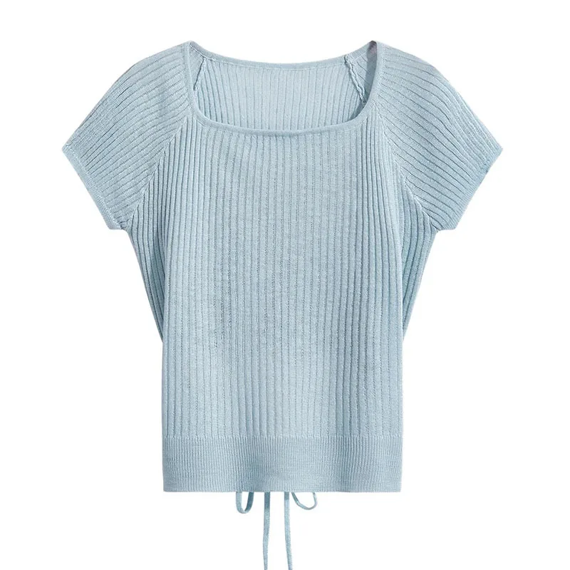2025 Korean Fashion New Summer Strap Short Sleeve Knitted Shirt Women's Front Shoulder High Design Top Female Clothing
2025 Korean Fashion New Summer Strap Short Sleeve Knitted Shirt Women's Front Shoulder High Design Top Female Clothing
