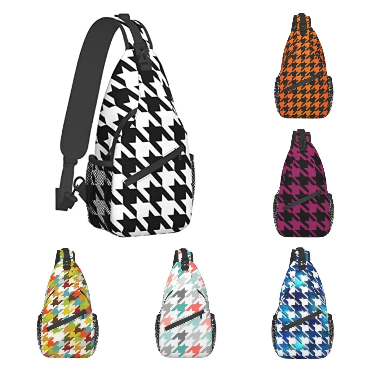 Houndstooth Style Cross Chest Bag Sling Chest Bags for Men Womens Shoulder Bags Crossbody for Travel Casual Polyester
Houndstooth Style Cross Chest Bag Sling Chest Bags for Men Womens Shoulder Bags Crossbody for Travel Casual Polyester