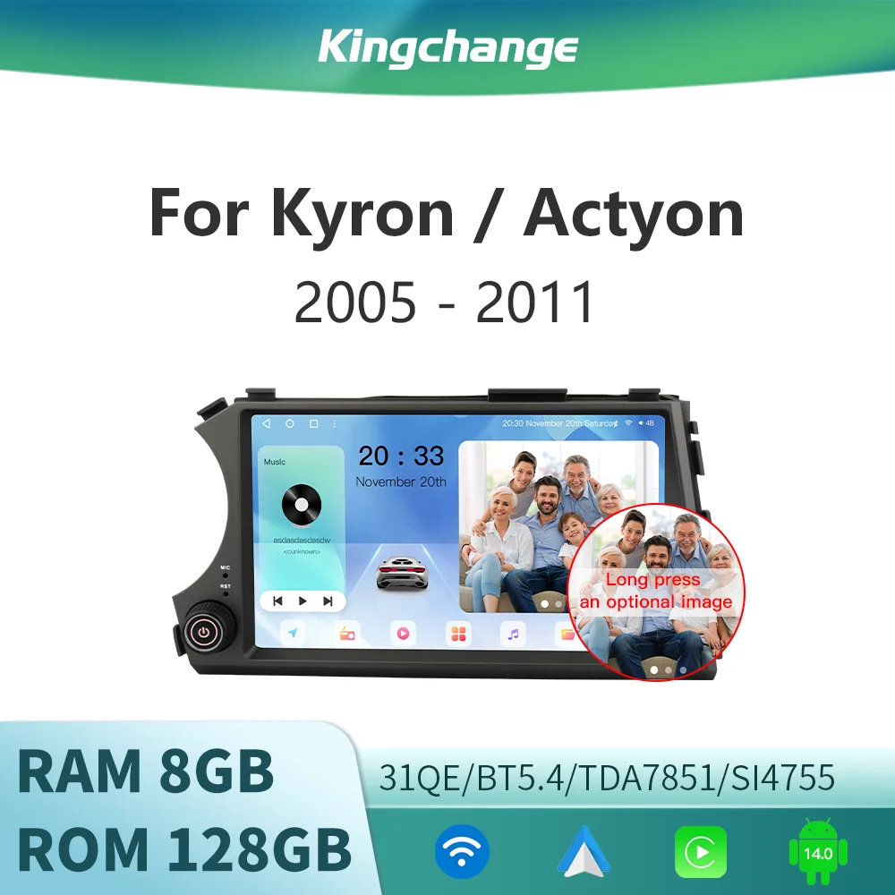 Kingchange Android 14 8 "2 Din автомобильное мультимедийное радио стерео для Ssangyong Kyron Actyon 2005-2013 CarPlay Auto BT 360 WIFI SWC
Kingchange Android 14 8 "2 Din автомобильное мультимедийное радио стерео для Ssangyong Kyron Actyon 2005-2013 CarPlay Auto BT 360 WIFI SWC
