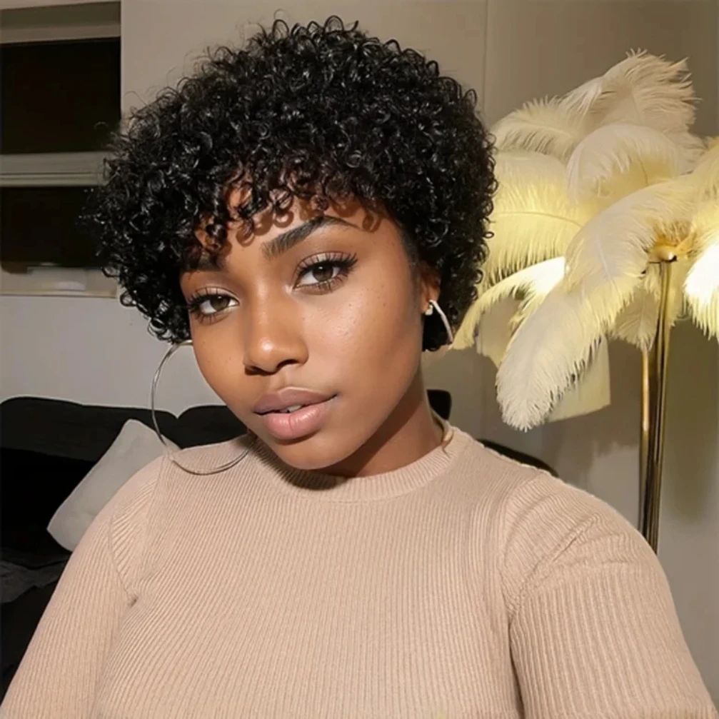 Kinky Curly Afro Wave Wig 150% Density 6Inch Pixie Cut Afro Kinky Curly Human Hair Wig for Women Full Machine Made Wig
Kinky Curly Afro Wave Wig 150% Density 6Inch Pixie Cut Afro Kinky Curly Human Hair Wig for Women Full Machine Made Wig