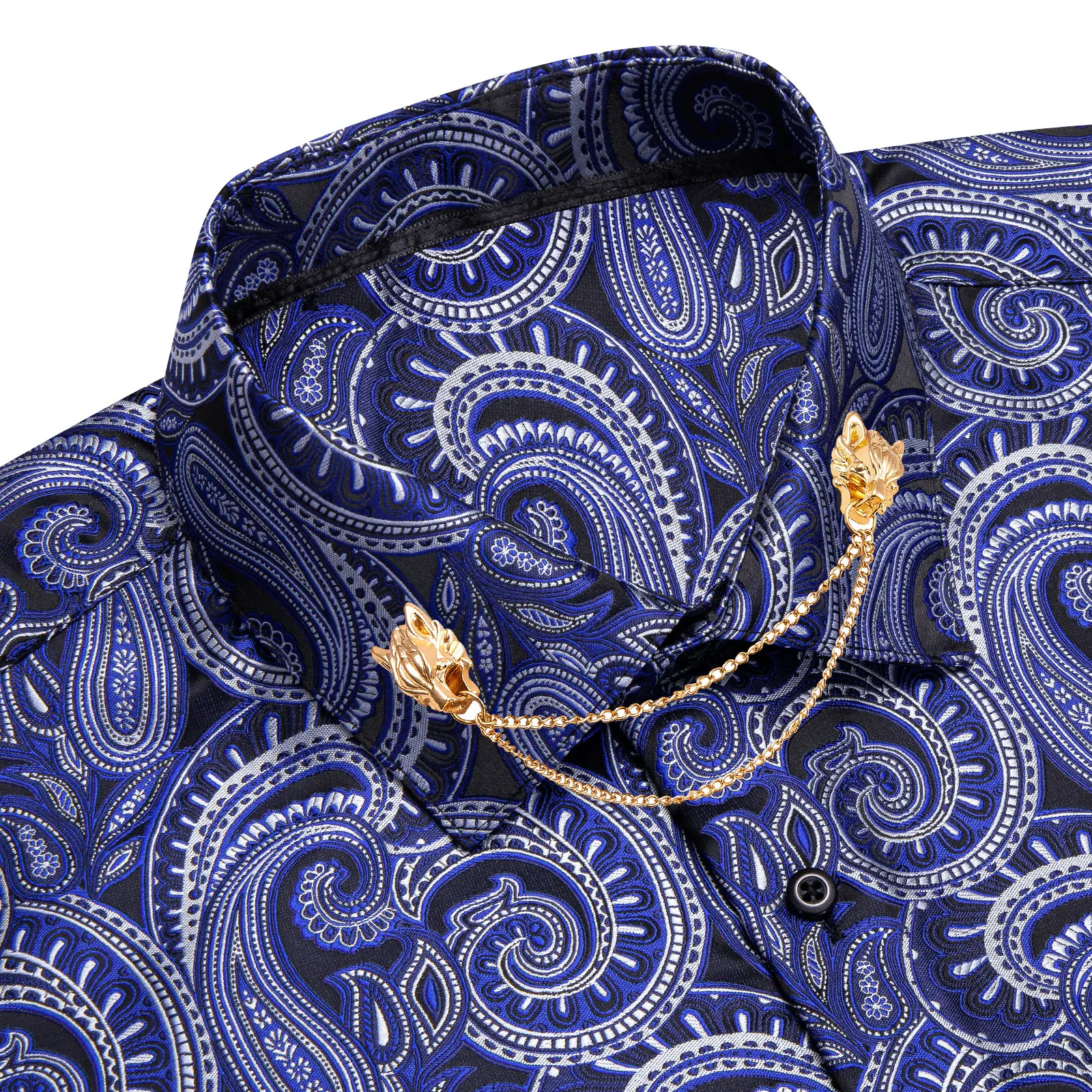 Hi-Tie Blue Paisley Mens Dress Shirt Long Sleeves Button Down Lapel Shirts Causal Formal Buquent Wedding Gift Prom
Hi-Tie Blue Paisley Mens Dress Shirt Long Sleeves Button Down Lapel Shirts Causal Formal Buquent Wedding Gift Prom