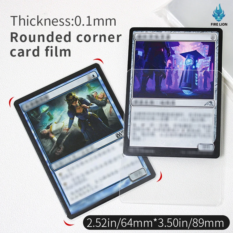 64*89mm 100PCS Rounded Corners Transparent TCG Standard Size Card Film Game Card Plastic Card Film For Trading Card Protection
64*89mm 100PCS Rounded Corners Transparent TCG Standard Size Card Film Game Card Plastic Card Film For Trading Card Protection