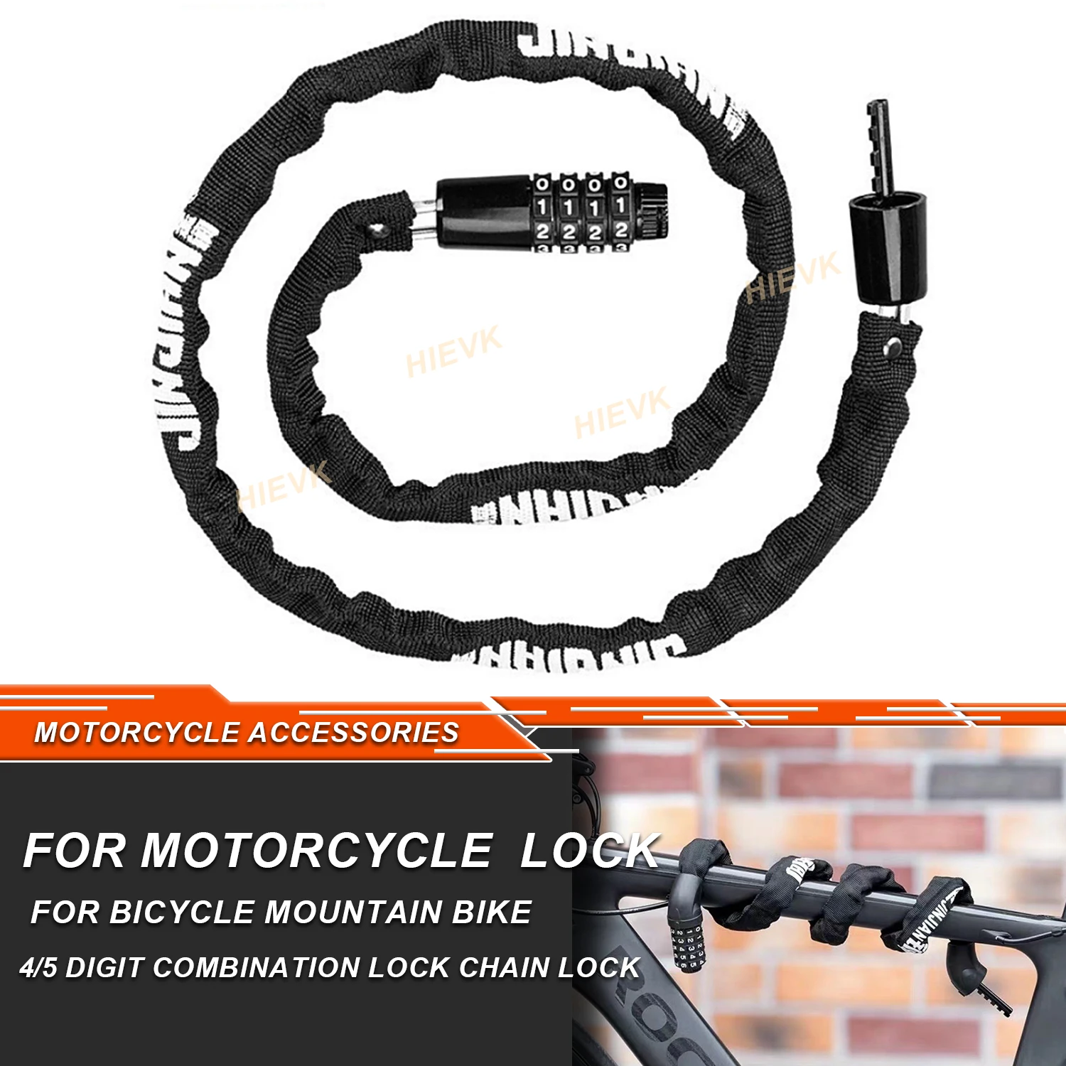 100CM Universal Motorcycle 4/5 Digit Password Lock Chain Anti-theft Lock For Universal Motorcycle Mountain Bike Electric Vehicle
100CM Universal Motorcycle 4/5 Digit Password Lock Chain Anti-theft Lock For Universal Motorcycle Mountain Bike Electric Vehicle
