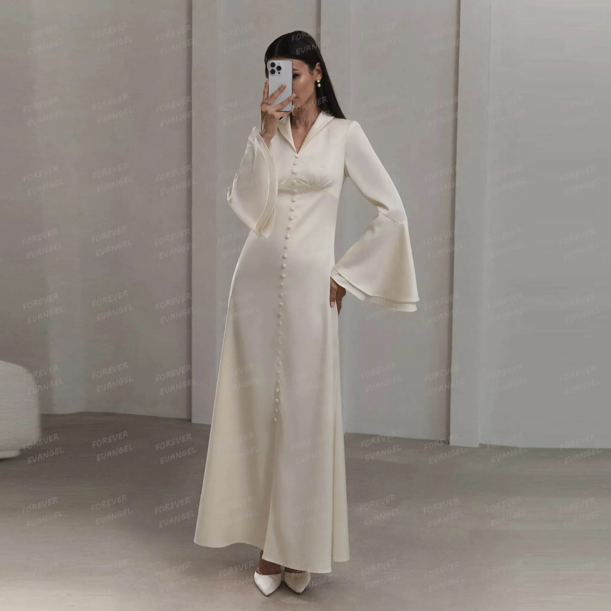 Simple Mermaid Wedding Dresses Woman's Formal Long Sleeve Buttons Bride Gowns Muslim Customized Vestidos De Novia فساتين
Simple Mermaid Wedding Dresses Woman's Formal Long Sleeve Buttons Bride Gowns Muslim Customized Vestidos De Novia فساتين