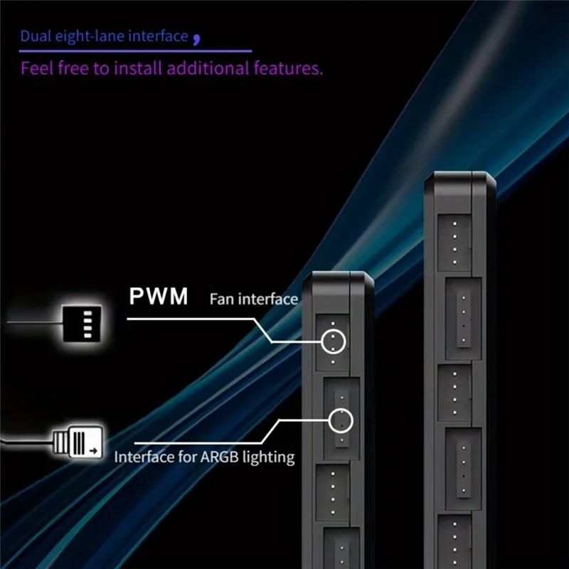 AY14 -Dual 8-Way ARGB PWM Shenguang Synchronization 2-In-1 Chassis Fan Controller Radiator
AY14 -Dual 8-Way ARGB PWM Shenguang Synchronization 2-In-1 Chassis Fan Controller Radiator