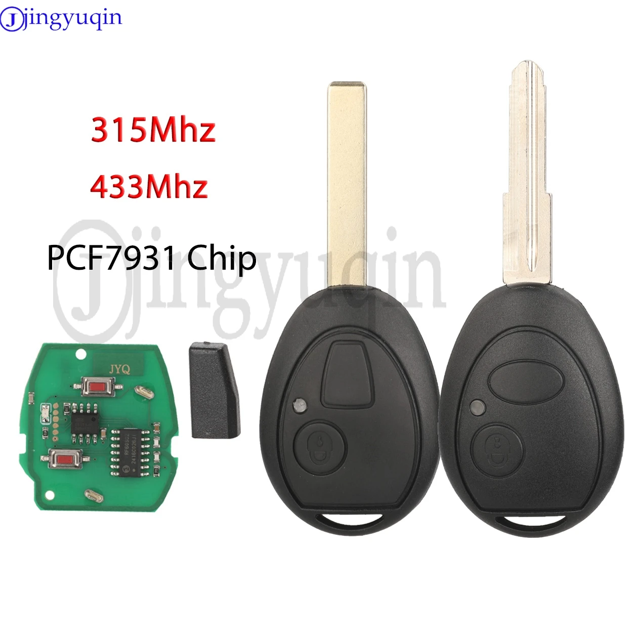 jingyuqin 2 Buttons 315/433Mhz PCF7931 Remote Car Key For BMW Mini Cooper R53 R50 MG7 For Land Rover Discovery Aoto Fob Control 
jingyuqin 2 Buttons 315/433Mhz PCF7931 Remote Car Key For BMW Mini Cooper R53 R50 MG7 For Land Rover Discovery Aoto Fob Control