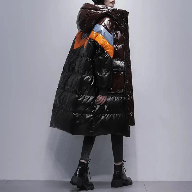 Black Glossy Down Jacket Women's Long 2023 New Winter Jackets Hooded Casual Thicken White Duck Down Coat Female Warm Parkas
Black Glossy Down Jacket Women's Long 2023 New Winter Jackets Hooded Casual Thicken White Duck Down Coat Female Warm Parkas