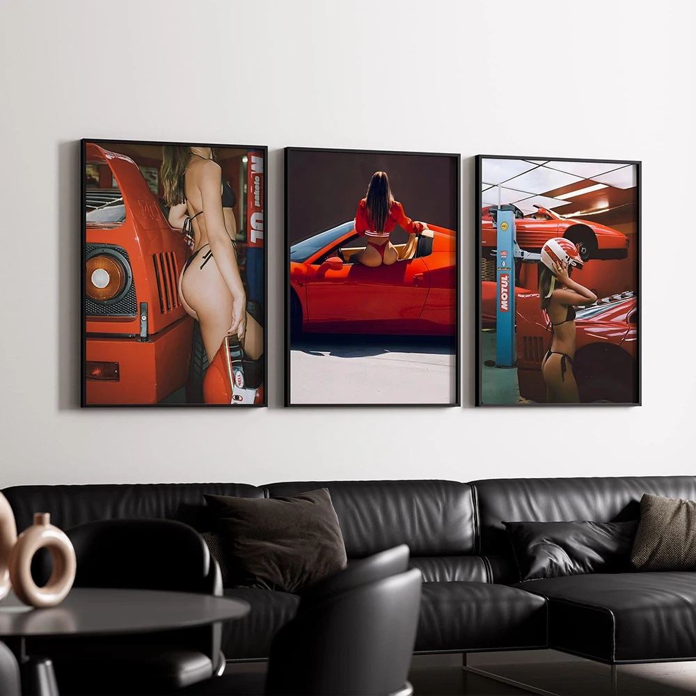 Sexy Fashion Racing Girl Poster Print Classic F40 Sports Car Canvas Painting Luxury Supercar Wall Art Bar Club Room Home Decor
Sexy Fashion Racing Girl Poster Print Classic F40 Sports Car Canvas Painting Luxury Supercar Wall Art Bar Club Room Home Decor