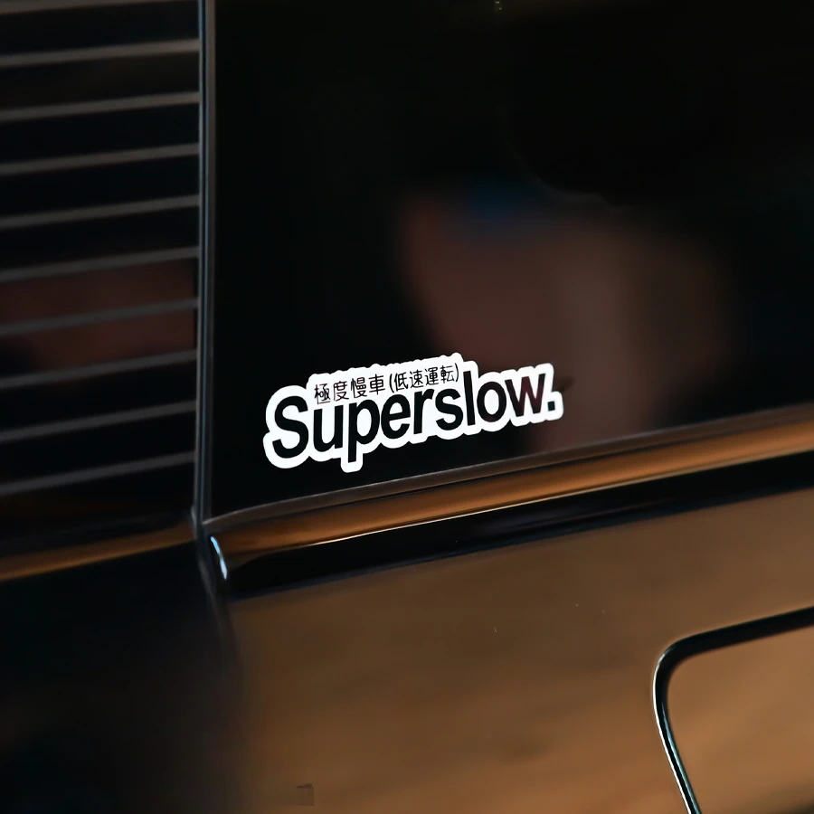 2Pcs JDM Superslow Waterproof Vinyl Stickers for Helmet Fuel Tank Fairing Scooter
2Pcs JDM Superslow Waterproof Vinyl Stickers for Helmet Fuel Tank Fairing Scooter