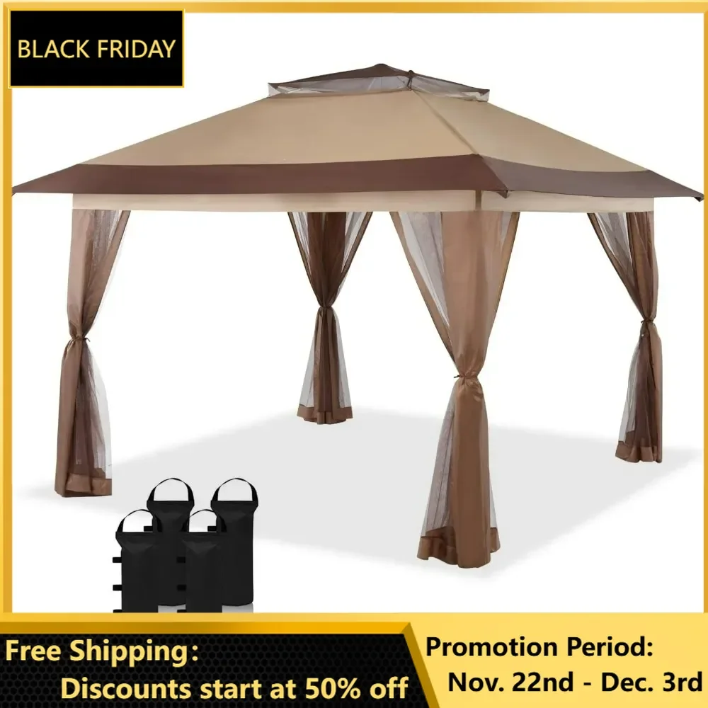 Gazebo, Patented One Push Outoor Canopy Tent with Wheeled STO-N-Go Cover Bag, Pop Up Canopy with Netting for Patio, Party
Gazebo, Patented One Push Outoor Canopy Tent with Wheeled STO-N-Go Cover Bag, Pop Up Canopy with Netting for Patio, Party