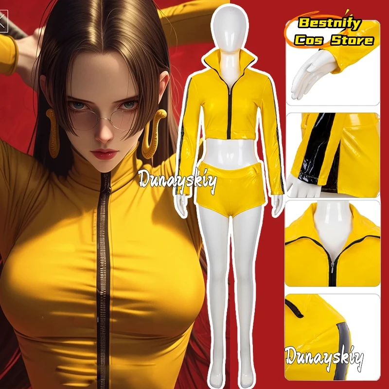 Movies Bill Cosplay Costumes The Bride Cos Yellow PU Cortex Uniforms for Women Adult Anime Halloween Party Suit Role-playing
Movies Bill Cosplay Costumes The Bride Cos Yellow PU Cortex Uniforms for Women Adult Anime Halloween Party Suit Role-playing