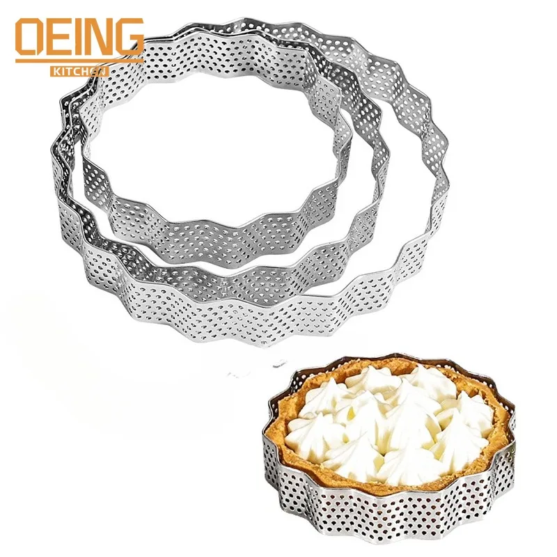 Wave Round Tart Ring Stainless Steel Porous Tart Mold French Cheese Fruit Pie Mousse Cake Tower Ring Cookie Pastry Baking Tools
Wave Round Tart Ring Stainless Steel Porous Tart Mold French Cheese Fruit Pie Mousse Cake Tower Ring Cookie Pastry Baking Tools