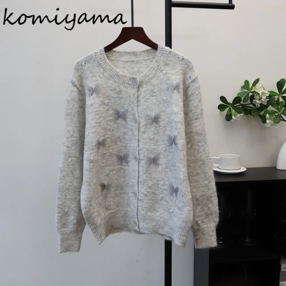 3d Bow Cardigan Autumn 2025 Sweater Sweet Loose Gentle Ropa De Mujer Trendy Co-neck Ardigans Long Sleeve Knit Clothes Woman 
3d Bow Cardigan Autumn 2025 Sweater Sweet Loose Gentle Ropa De Mujer Trendy Co-neck Ardigans Long Sleeve Knit Clothes Woman