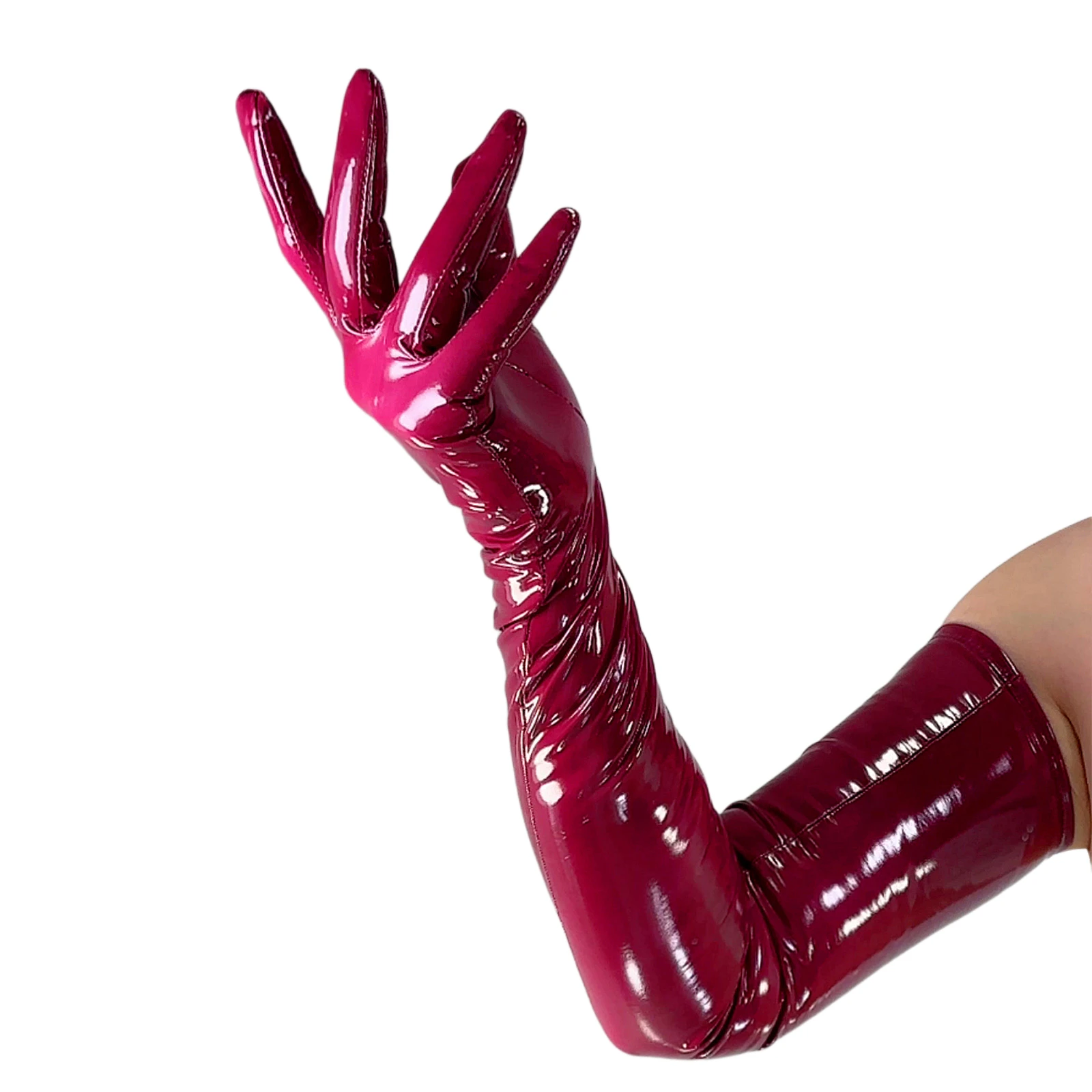 DooWay Burgundy LATEX GLOVES Shiny 70CM LONG Thin Faux Leather 2nd Skin Elastic Rubber Gloves Cosplay Costume Party Opera Glove
DooWay Burgundy LATEX GLOVES Shiny 70CM LONG Thin Faux Leather 2nd Skin Elastic Rubber Gloves Cosplay Costume Party Opera Glove