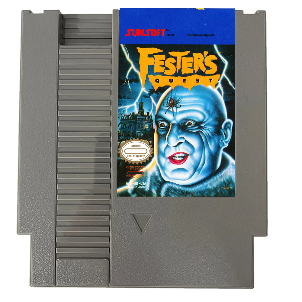 Festers Quest - 8 BIT NES Game Cartridge For NES Game Cosnole
Festers Quest - 8 BIT NES Game Cartridge For NES Game Cosnole