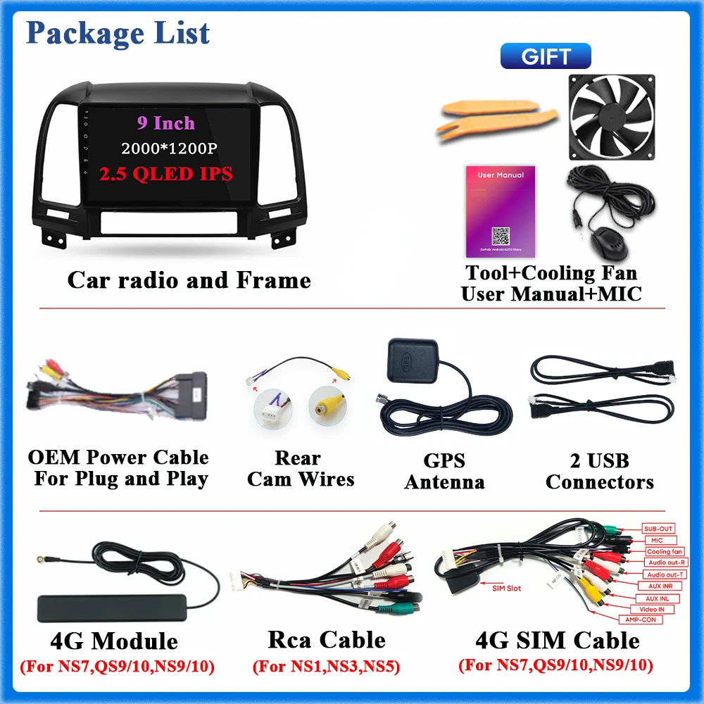 For Hyundai Santa Fe 2 2006 - 2012 Car Radio Carplay GPS Navigation Android Auto Wifi Stereo No 2din Multimedia Player
For Hyundai Santa Fe 2 2006 - 2012 Car Radio Carplay GPS Navigation Android Auto Wifi Stereo No 2din Multimedia Player