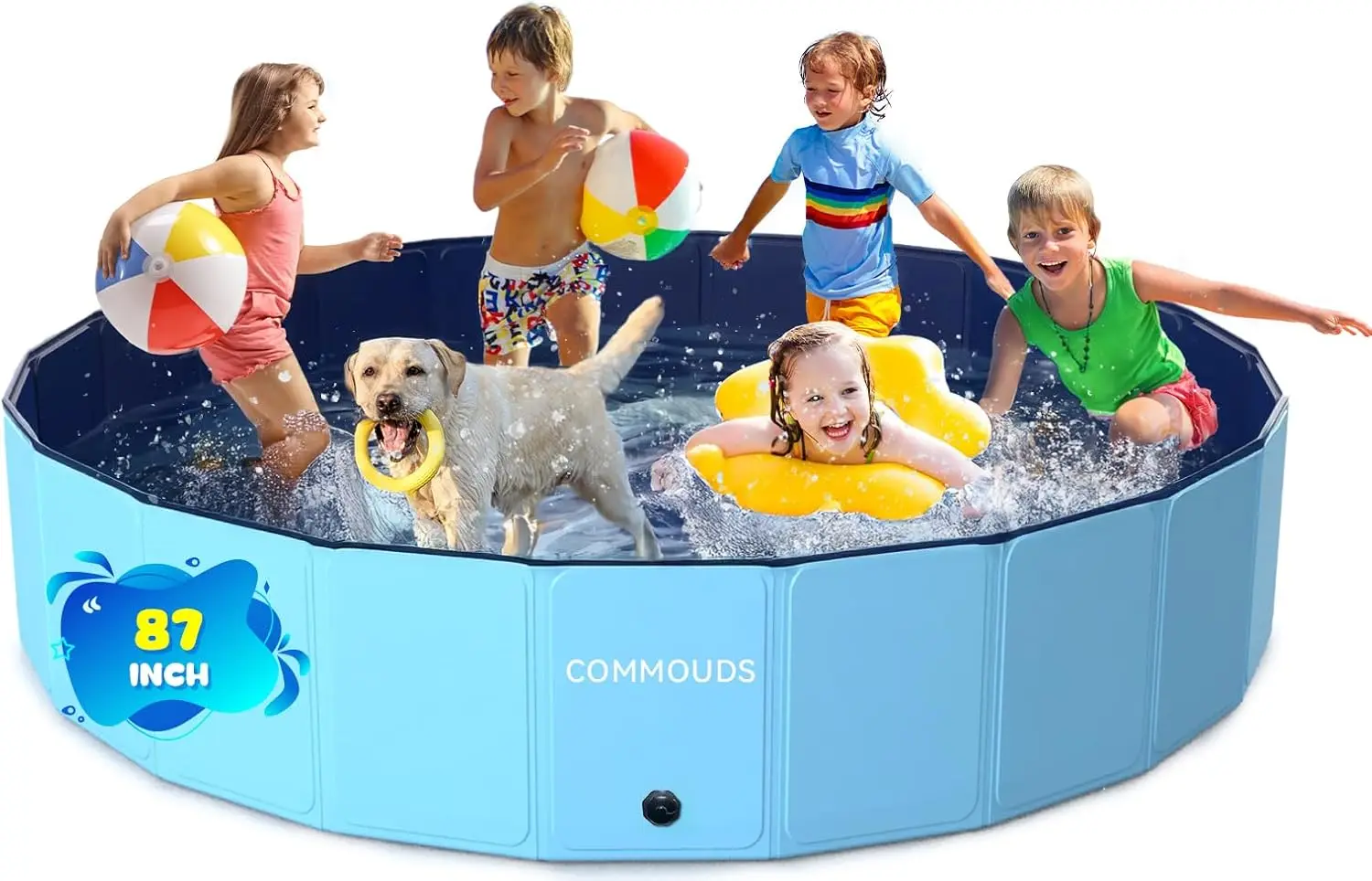 87Inch Foldable Dog Pool, Ectra Large Hard Plastic Dog Kiddie Swimming Pool, Collapsible Pet Bath Tub Wading Pools for Kids
87Inch Foldable Dog Pool, Ectra Large Hard Plastic Dog Kiddie Swimming Pool, Collapsible Pet Bath Tub Wading Pools for Kids