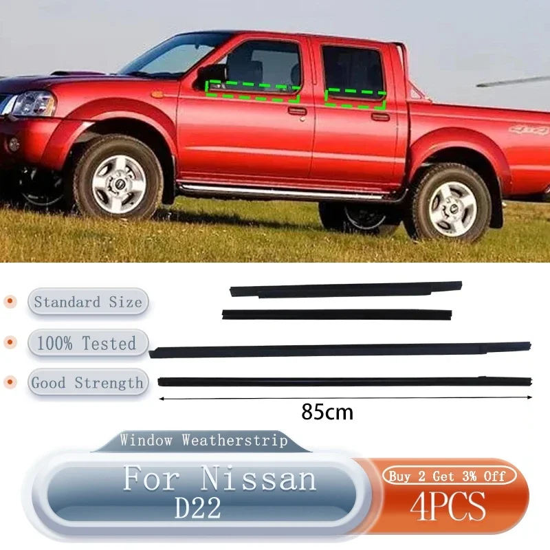 4pcs/set Car Door Window Glass Weatherstrip for Nissan D22 Car Window Door Glass Seal Belts Trim PVC Weather Strips Door Belt 
4pcs/set Car Door Window Glass Weatherstrip for Nissan D22 Car Window Door Glass Seal Belts Trim PVC Weather Strips Door Belt