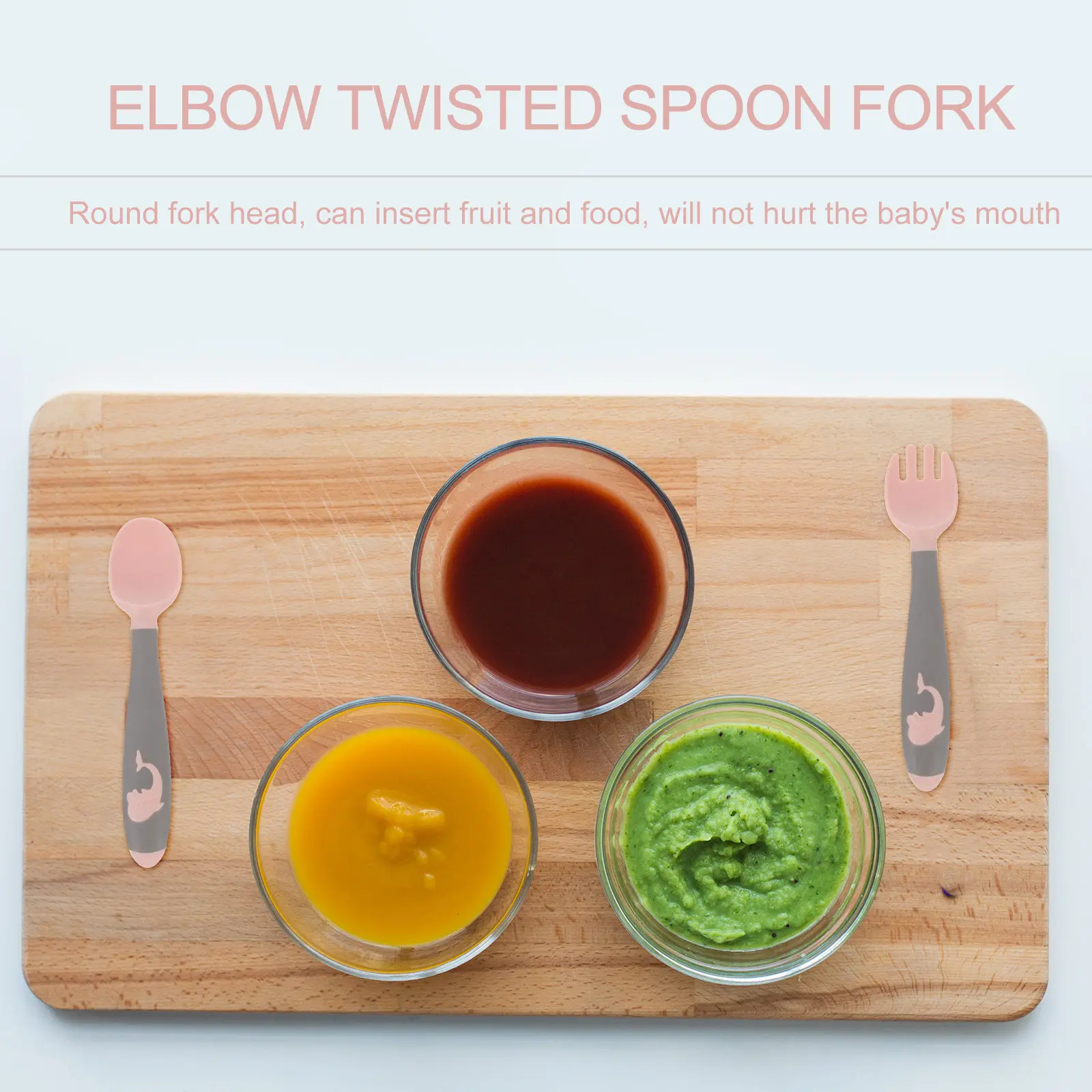 1Set Baby Utensils Fork Spoon Set Food Grade Flexible Handle Training Cutlery for Infants Toddlers Baby LED Weaning
1Set Baby Utensils Fork Spoon Set Food Grade Flexible Handle Training Cutlery for Infants Toddlers Baby LED Weaning