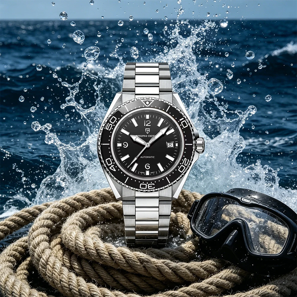 PAGANI DESIGN Men Automatic Mechanical Watch 100M Waterproof DiverWatch Luminous Stainless Steel Sportswatch Luxury Reloj Hombre
PAGANI DESIGN Men Automatic Mechanical Watch 100M Waterproof DiverWatch Luminous Stainless Steel Sportswatch Luxury Reloj Hombre