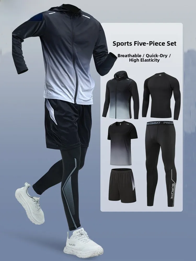 Модный повседневный спортивный костюм для мужчин: зимний комплект для бега и тренировок, быстросохнущий, с флисовой подкладкой, облегающий.
Модный повседневный спортивный костюм для мужчин: зимний комплект для бега и тренировок, быстросохнущий, с флисовой подкладкой, облегающий.