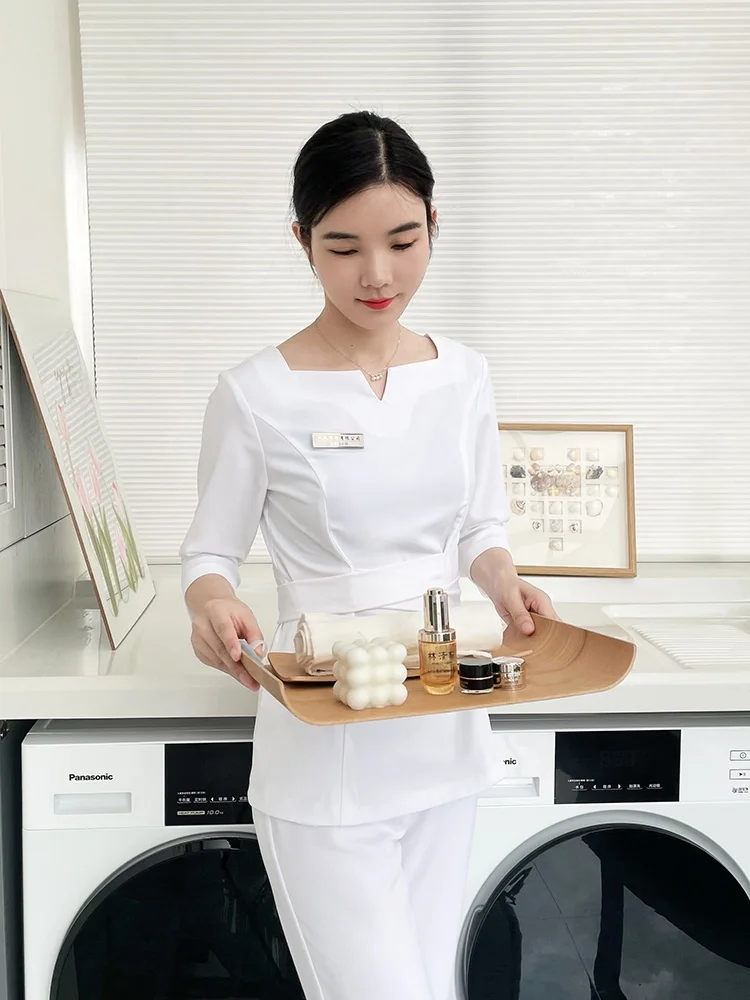 Slimming V-Ne 7/8 Sve Beau Therapist Work orm Pants Set Foot Bath Techan Clothing Health Care Center Workwear
Slimming V-Ne 7/8 Sve Beau Therapist Work orm Pants Set Foot Bath Techan Clothing Health Care Center Workwear