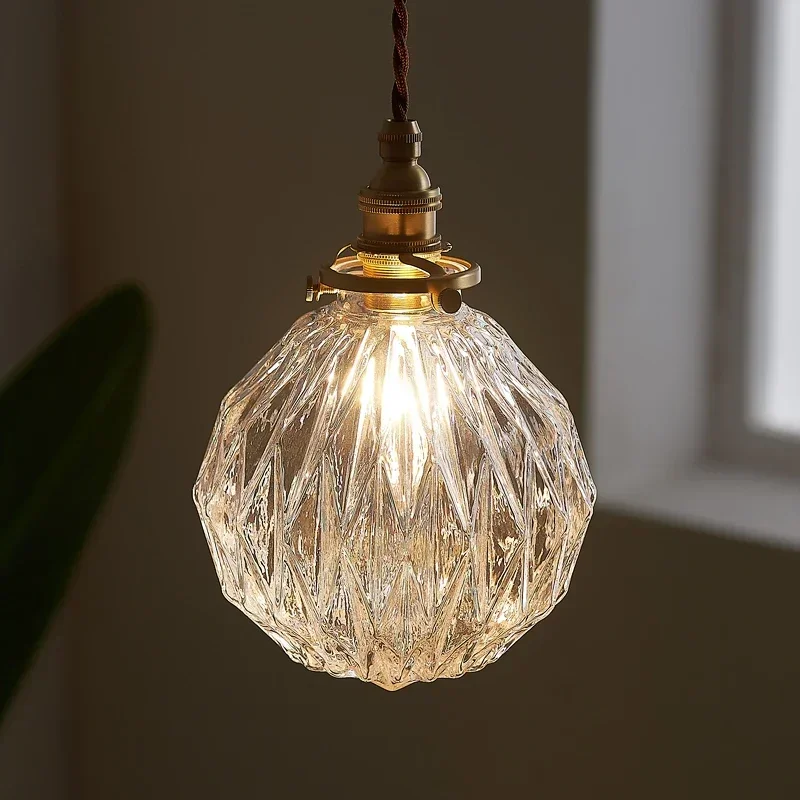 New Japanese style retro brass INS chandelier Northern Europe contracted small fresh glass restaurant bar corridor bedside lamp
New Japanese style retro brass INS chandelier Northern Europe contracted small fresh glass restaurant bar corridor bedside lamp