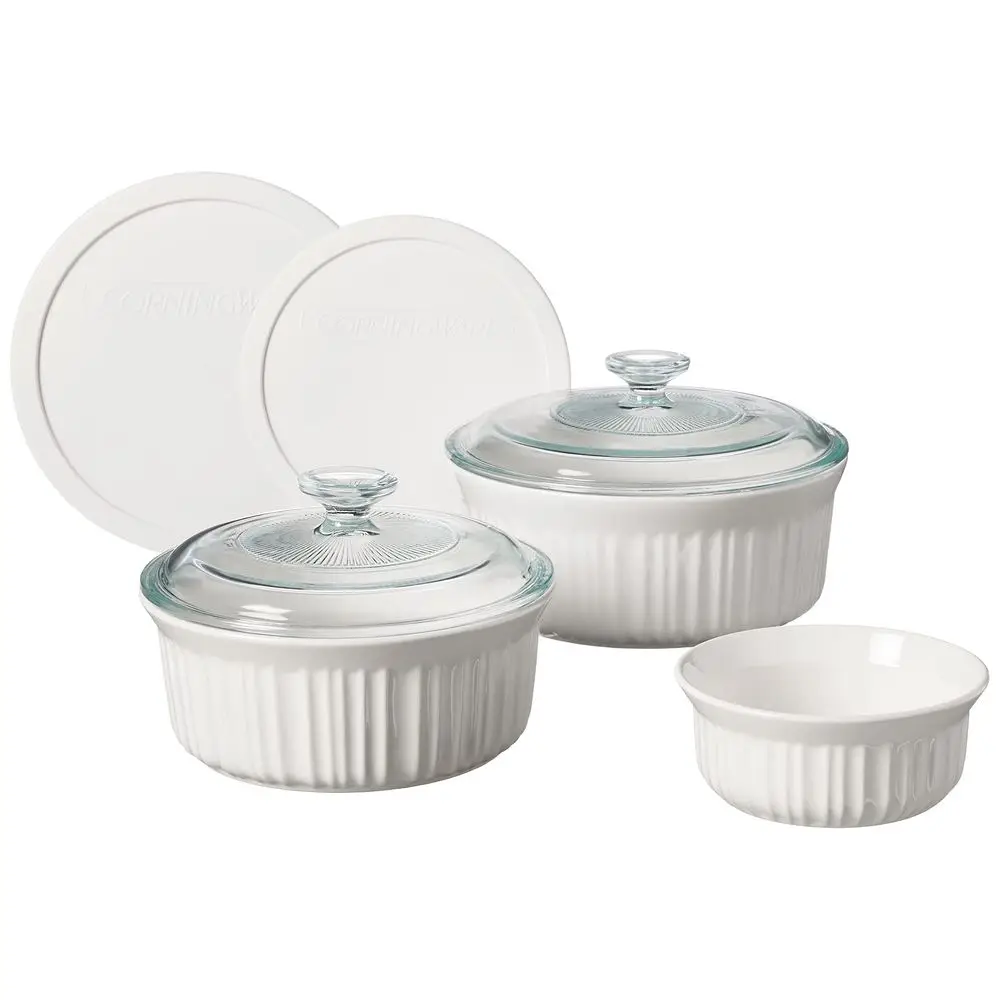 French White 7Pc Ceramic Bakeware Set with Lids Chip and Crack Resistant Stoneware Baking Dish, Microwave, Dishwasher, Oven, Fr
French White 7Pc Ceramic Bakeware Set with Lids Chip and Crack Resistant Stoneware Baking Dish, Microwave, Dishwasher, Oven, Fr