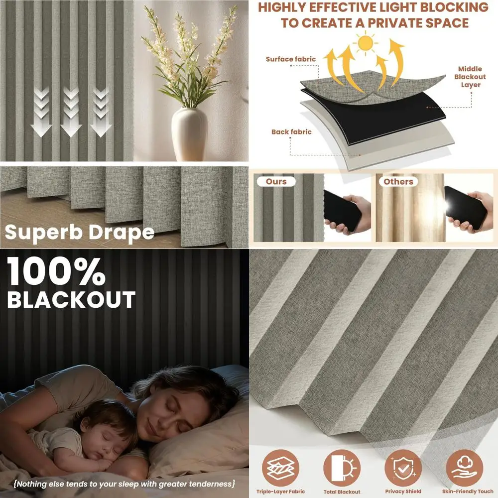 Grey 98x106 Magnetic Accordion Door Curtain, 100% Blackout, Folding Room Divider for Patio & Closet without Drilling
Grey 98x106 Magnetic Accordion Door Curtain, 100% Blackout, Folding Room Divider for Patio & Closet without Drilling