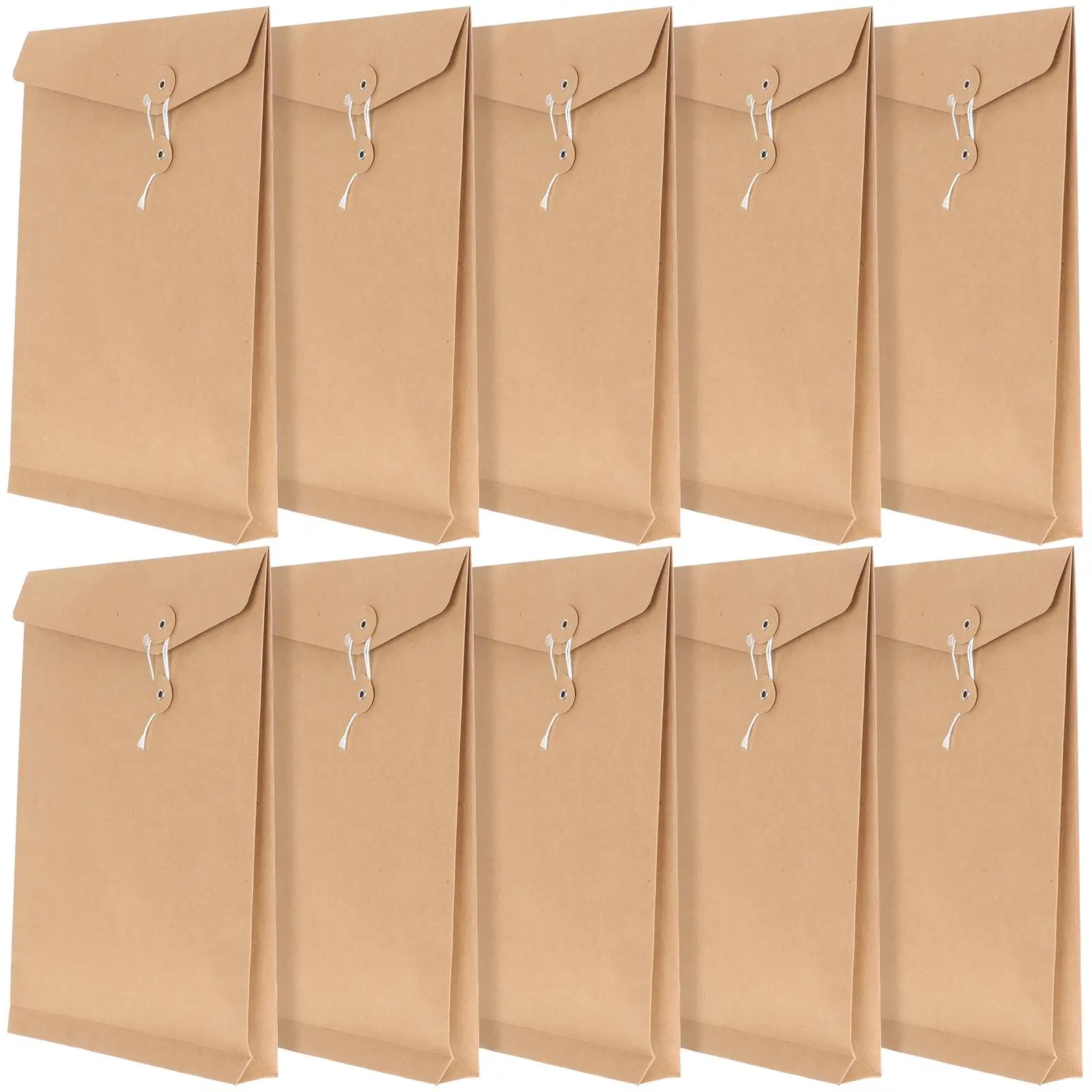 10pcs Kraft Document Folder Bag A4 Document Envelope File Folder String Closure ganizer Home Office School Business Use
10pcs Kraft Document Folder Bag A4 Document Envelope File Folder String Closure ganizer Home Office School Business Use