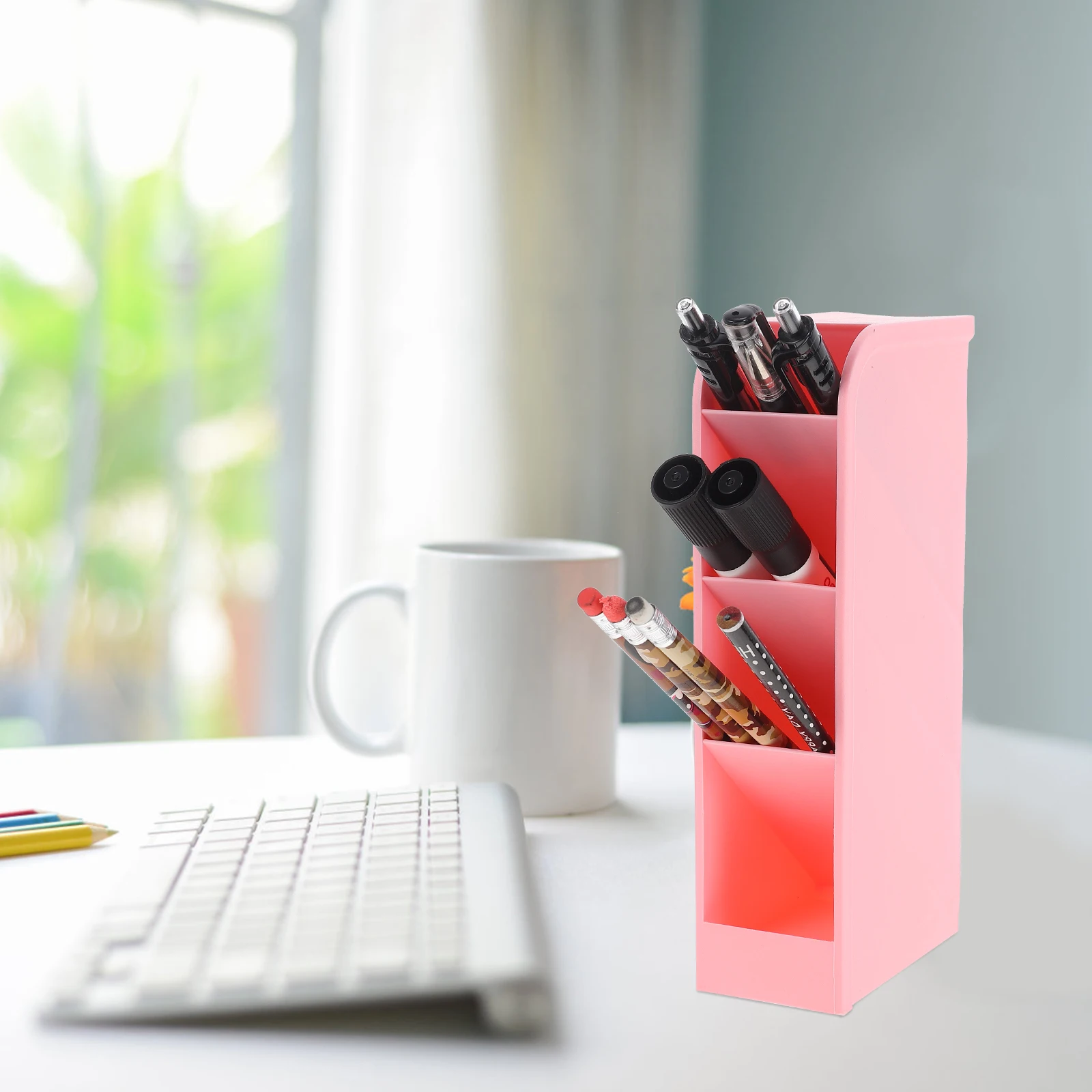 2 Pcs Pen Holder Desk Organizer Inclined Plastic Storage Container Rack Pencil Cute Office Stationery Multi-layer Box
2 Pcs Pen Holder Desk Organizer Inclined Plastic Storage Container Rack Pencil Cute Office Stationery Multi-layer Box