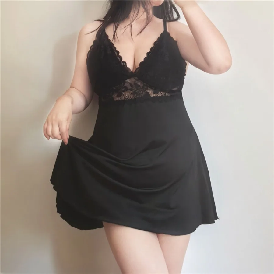 【New style】31324 Real shot large size pure desire dress fat mm 200kg lace splicing loose belly-covered sling nightdress
【New style】31324 Real shot large size pure desire dress fat mm 200kg lace splicing loose belly-covered sling nightdress