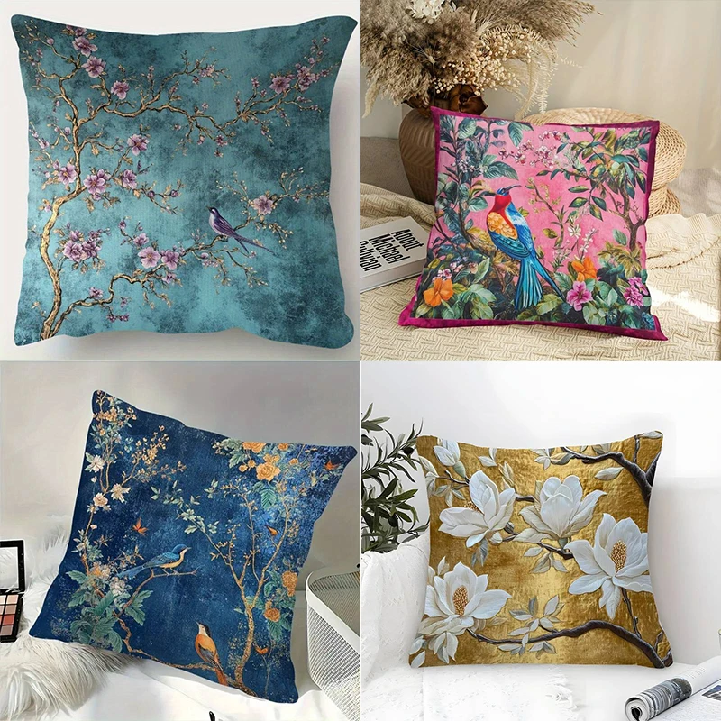 Элегантная наволочка с цветочным и птичьим узором — винтажная наволочка с ботаническим и красочным рисунком птиц для роскошного домашнего декора
Элегантная наволочка с цветочным и птичьим узором — винтажная наволочка с ботаническим и красочным рисунком птиц для роскошного домашнего декора