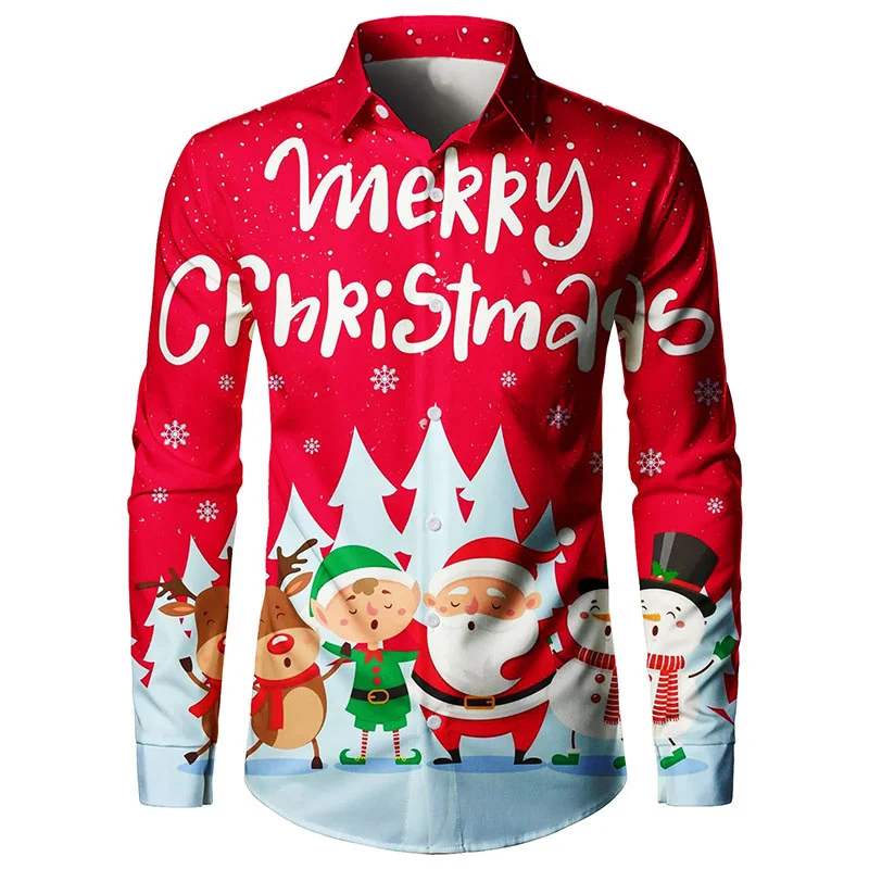 2025 Merry Christmas Graphic Long Sleeve Shirts For Men Clothes Autumn Fashion Unisex Shirt Santa Claus Button Clothing Xmas Top
2025 Merry Christmas Graphic Long Sleeve Shirts For Men Clothes Autumn Fashion Unisex Shirt Santa Claus Button Clothing Xmas Top