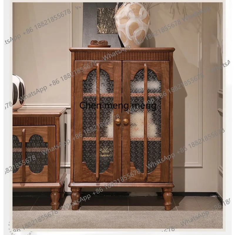 North American black walnut solid wood sofa sideboard American vintage wine cooler living room storage vintage style
North American black walnut solid wood sofa sideboard American vintage wine cooler living room storage vintage style