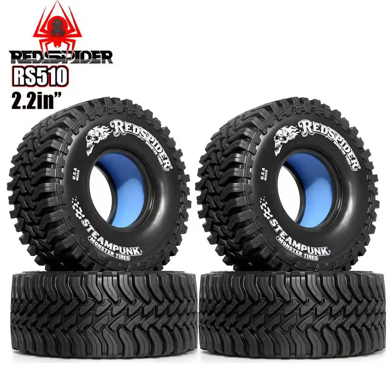 2.2''Red Spider Crawler Tires 133*58mm Rubber Tyre for 1/10 RC Rock Crawler Axial SCX10 RR10 Wraith KM5 Traxxas TRX4 TRX6 D90
2.2''Red Spider Crawler Tires 133*58mm Rubber Tyre for 1/10 RC Rock Crawler Axial SCX10 RR10 Wraith KM5 Traxxas TRX4 TRX6 D90