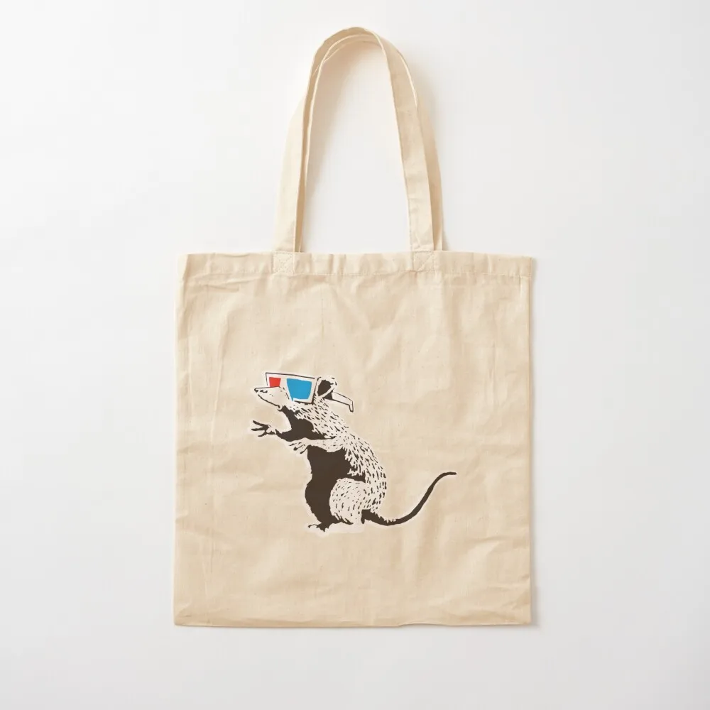 Banksy Rat with 3D glasses cinema red and blue Graffiti Street art with Banksy signature tag Tote Bag
Banksy Rat with 3D glasses cinema red and blue Graffiti Street art with Banksy signature tag Tote Bag