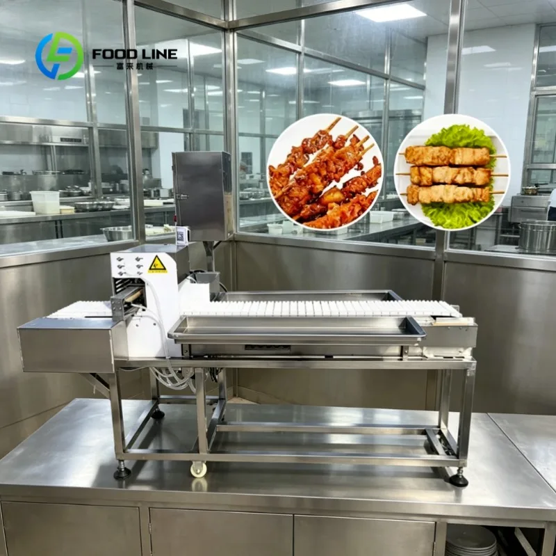 Commercial Meat Skewer Machine for BBQ, Shish Kebab, Satay and Grill Restaurants – Stainless Steel Food Processing Equipment
Commercial Meat Skewer Machine for BBQ, Shish Kebab, Satay and Grill Restaurants – Stainless Steel Food Processing Equipment