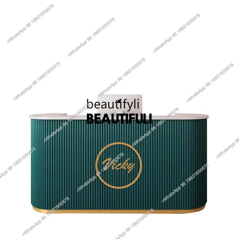 ss newClothing Store Small Cashier Beauty Salon Light Luxury Bar Counter Arc Front Desk Reception Desk Commercial
ss newClothing Store Small Cashier Beauty Salon Light Luxury Bar Counter Arc Front Desk Reception Desk Commercial