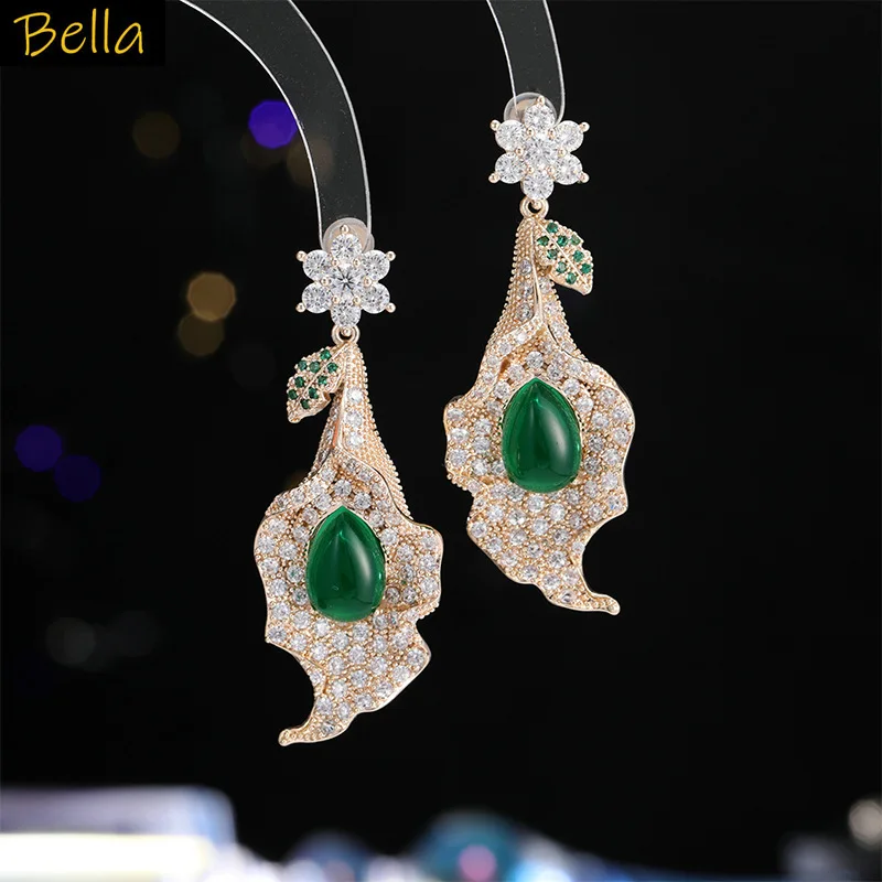 luxury earrings for women silver gold color sparkly zirconia leaf dangling earrings dinner party wedding jewelry
luxury earrings for women silver gold color sparkly zirconia leaf dangling earrings dinner party wedding jewelry