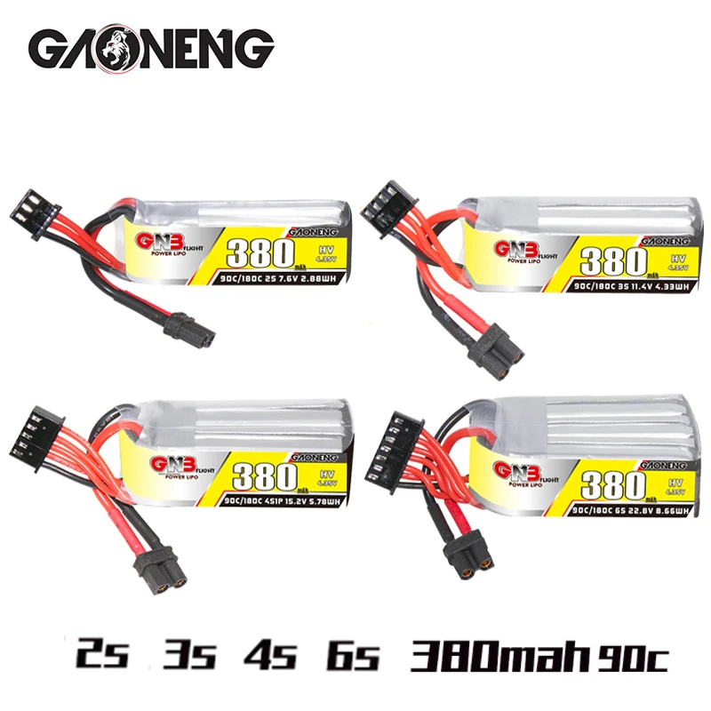 5 шт. GNB Lipo аккумулятор 2S 3S 4S 6S 380 мАч 90C/180C с разъемом XT30 RC Lipo аккумулятор для FPV дрона вертолета квадрокоптера самолет
5 шт. GNB Lipo аккумулятор 2S 3S 4S 6S 380 мАч 90C/180C с разъемом XT30 RC Lipo аккумулятор для FPV дрона вертолета квадрокоптера самолет