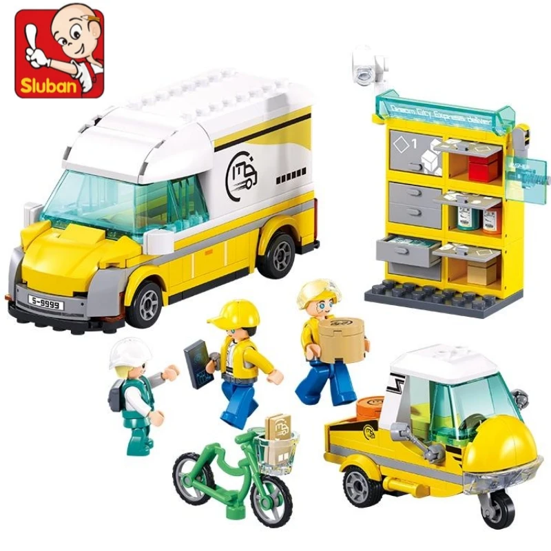 Sluban 255 шт., городская экспресс-система обработки, блоки, контейнер, автомобиль, создание строительных кирпичей, развивающие игрушки для детей 
Sluban 255 шт., городская экспресс-система обработки, блоки, контейнер, автомобиль, создание строительных кирпичей, развивающие игрушки для детей