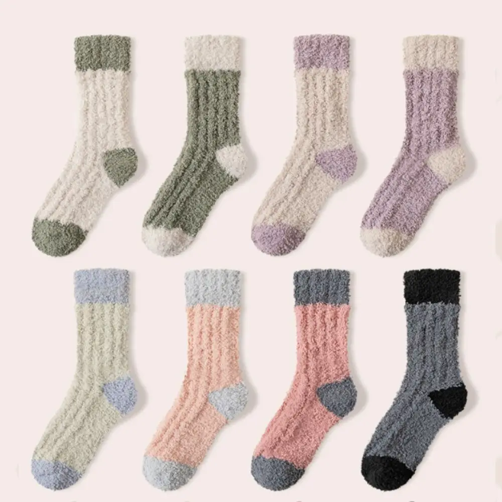 3Pairs Solid Color Thickened Coral Fleece Socks Sleeping Simple Floor Socks Hosiery Winter Mid Tube Socks Women Winter
3Pairs Solid Color Thickened Coral Fleece Socks Sleeping Simple Floor Socks Hosiery Winter Mid Tube Socks Women Winter