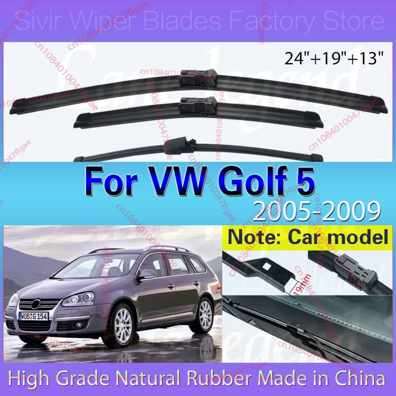 3PCS For VW Golf 5 2005 - 2009 24"+19"+13" Front Rear Wiper Blades Windshield Windscreen Window Car Accessories 2006 2007 2008
3PCS For VW Golf 5 2005 - 2009 24"+19"+13" Front Rear Wiper Blades Windshield Windscreen Window Car Accessories 2006 2007 2008
