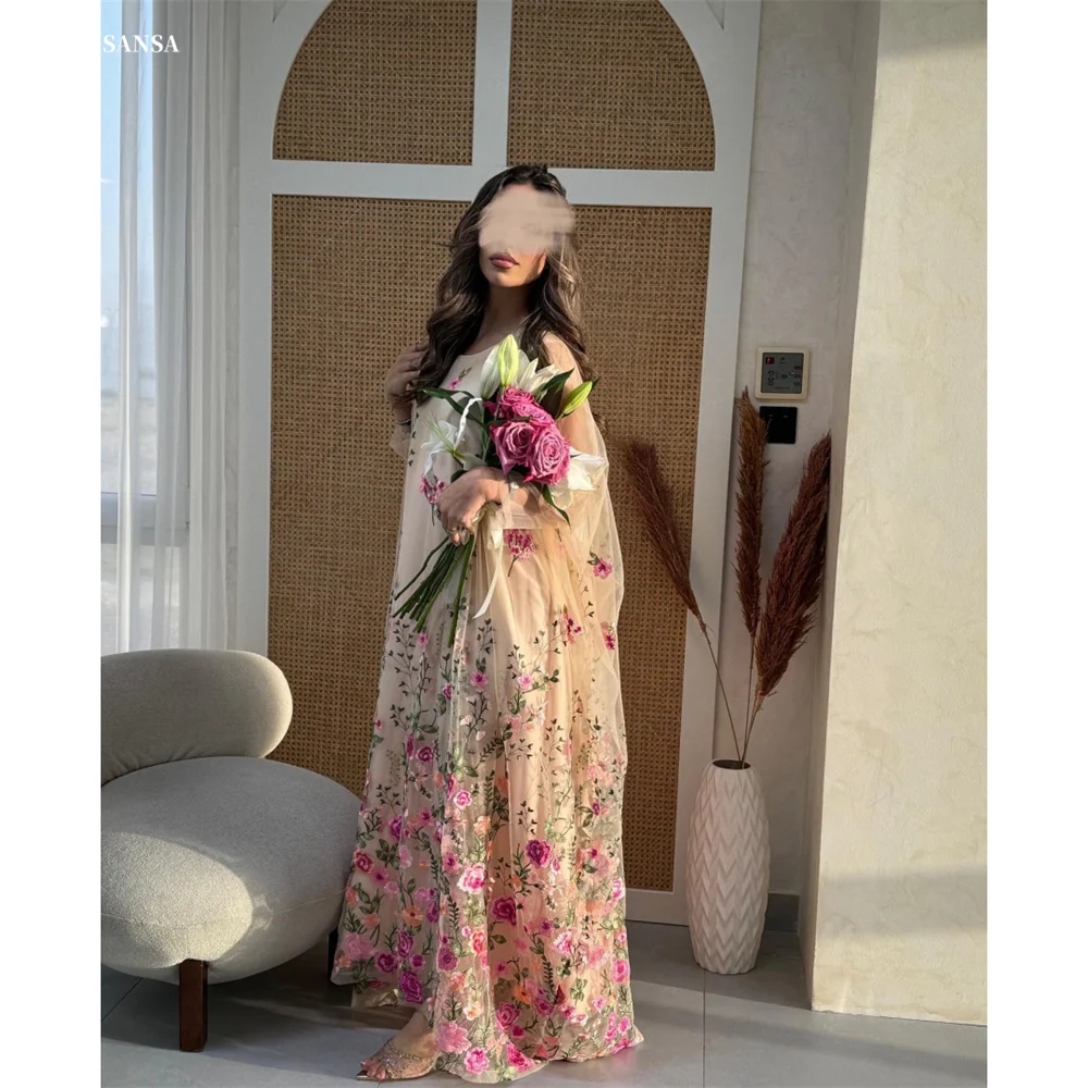 Sansa Customized Floral Print Long Sleeve Column Prom Dresses Ankle-Length Elegant فساتين سهرات Illusion vestidos de festa 2025
Sansa Customized Floral Print Long Sleeve Column Prom Dresses Ankle-Length Elegant فساتين سهرات Illusion vestidos de festa 2025